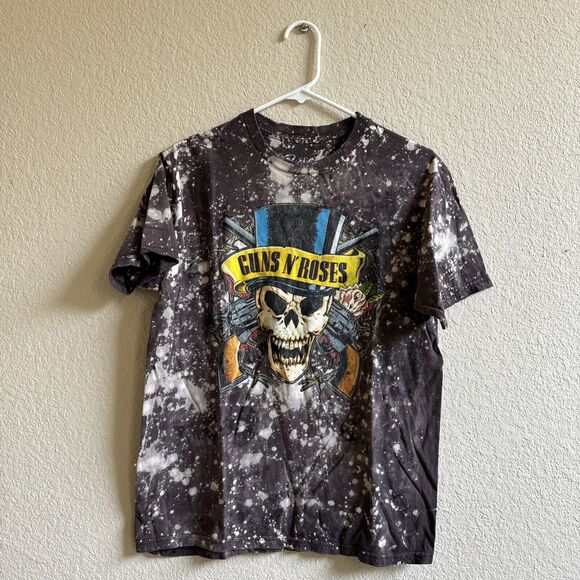 Guns N Roses Bleached Band Tee Adult Size S Distressed Bravado - Picture 2 of 6